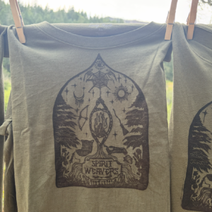 Spirit Weavers Hand Printed Cropped Tee